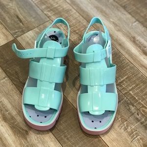 Juju x Lazy Oaf Jelly sandals size 8.5 US NEW!